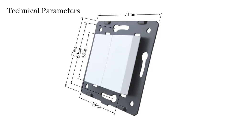 WELAIK EU-standard DIY-запчасти-настенная розетка-части-без стекла-панель A8BKW/B