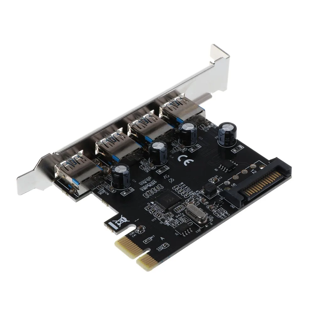 PCI-E PCI Express к USB 3,0 через Чип SATA интерфейс 4 порта адаптер конвертер карта для рабочего стола Windows XP/2003/Vista/Win7/Win8
