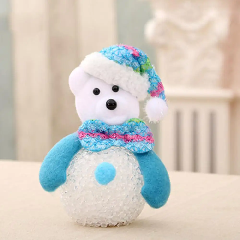 Bear Милые рождественские украшения, подарок, снеговик, Санта-Клаус, олень, медведь, декоративный светильник, Рождество, Год, домашний декор, светильник с батареей - Испускаемый цвет: Bear