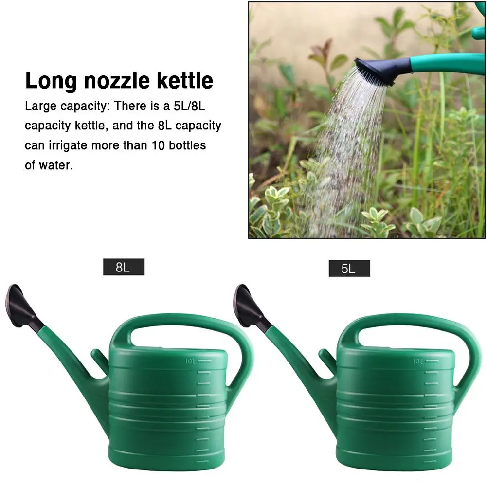 5L8L Watering Can Large Capacity Long Mouth Thickened Watering Kettle Sprinkler With Handle For Vegetable Flower Garden Tool