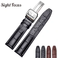 italian calfskin leather watch band strap for iwc watch accessories folding buckle men 20 22mm pilot portugieser wrist band belt