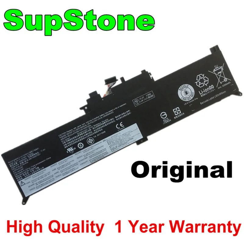 Оригинальный аккумулятор SupStone 01AV434 для Lenovo ThinkPad Yoga 260 370 X260 X380 SB10K97591 01AV432 01AV433 00HW026