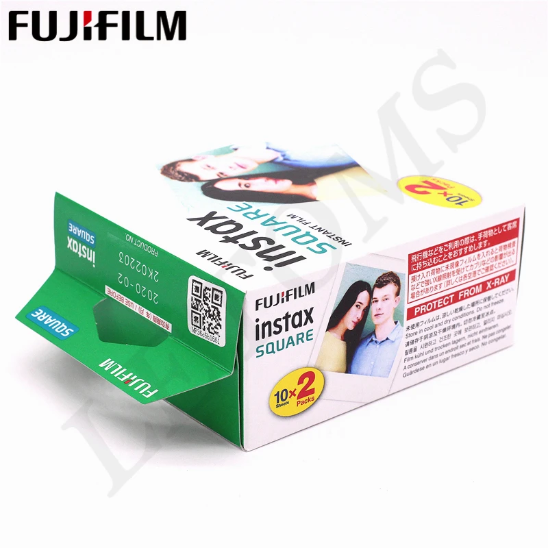 Оригинальная фотобумага Fujifilm Instax 20 квадратная с белыми краями для гибридной
