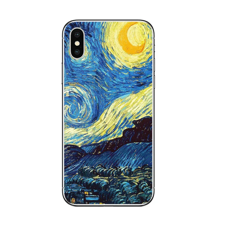 TPU Чехол для телефона с рисунком Ван Гога, мягкий ТПУ чехол для iphone 8, 7, 6 PLUS, 5 X, XR, XS, MAX, 6 S, 5S, SE, чехол для портретов Ван Гога, s - Цвет: TPU