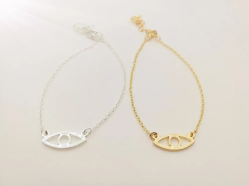 Мода Хамса рука сглаза браслет линия открытый дьявол глаз браслеты простые