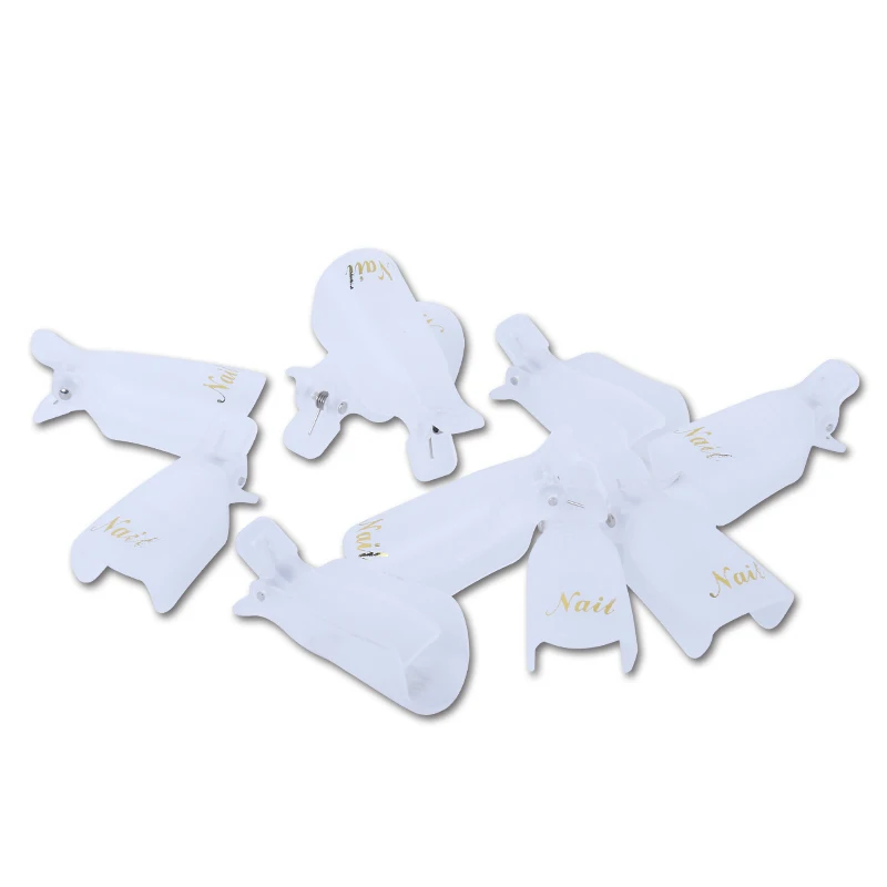 Elite99 10 шт./лот пластиковые колпачки для удаления ногтей зажим Гель лак полировки