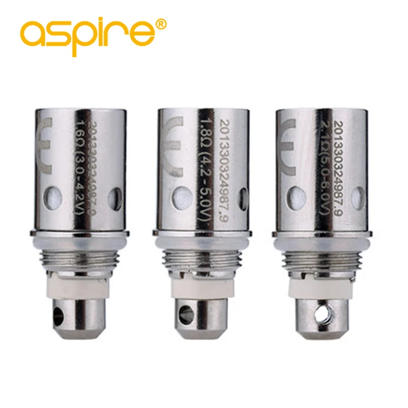 10 шт. спирали Aspire bvc 1,6/1,8/Ом Vape катушка головка для электронной сигареты CE5 ET ET-S Vivi Nova испаритель электронная сигарета катушка