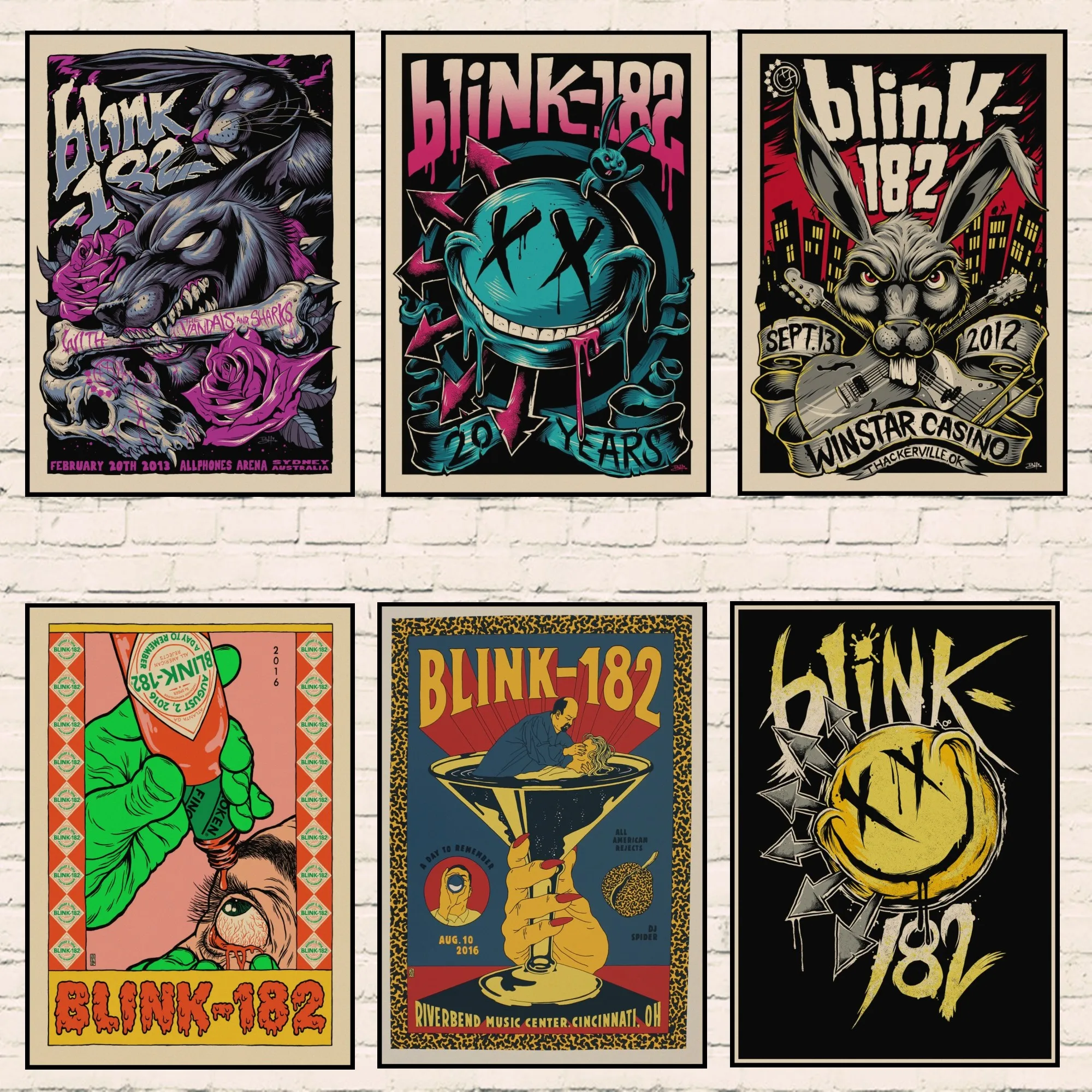 ВИНТАЖНЫЙ ПЛАКАТ The Blink 182 рок группа крафт ретро панк плакат Европейская и