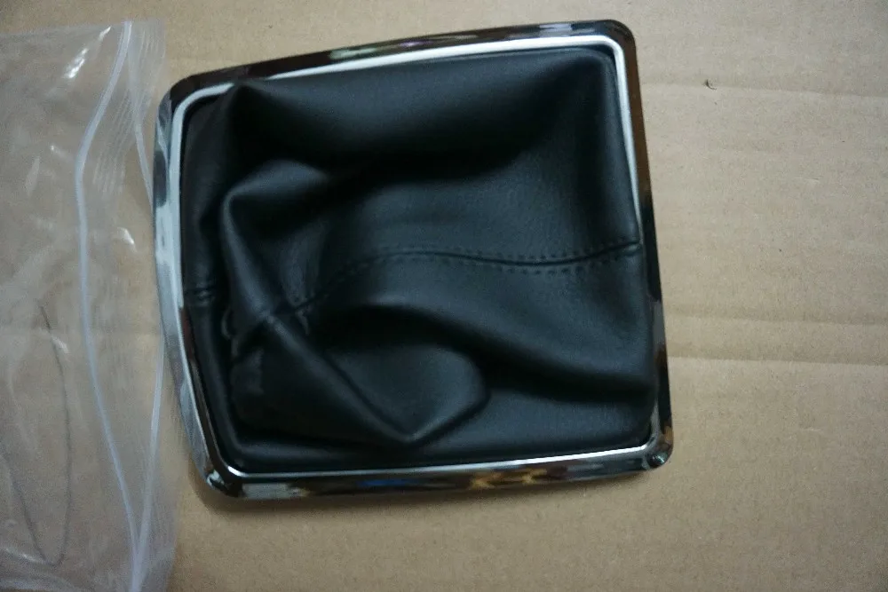 Для Ford Focus 2 MK2 2005 2006 2007 2008 2009 2010 2011 черный ручка переключения рулевого механизма автомобиля кожаный гетры и хромом Базом