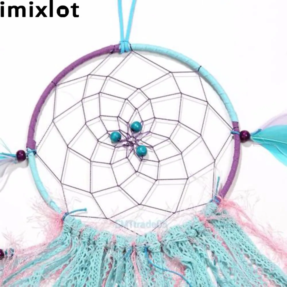 Imixlot синие кружевные перья Ловец снов Романтический большой китайский