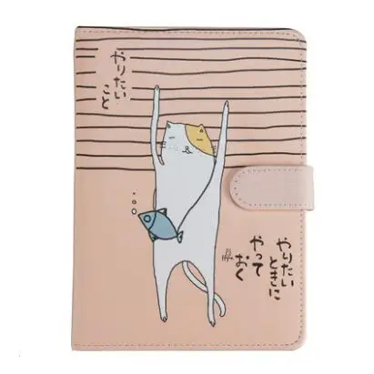 Orange cat Kawaii B6 блокнот-планировщик, офисные школьные принадлежности из искусственной кожи, записная книжка, Ежедневный дневник, подарок для студентов - Цвет: Orange cat