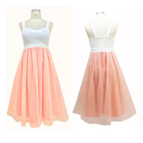 Летнее женское вечернее платье Сетчатое Тюлевое платье-пачка На Бретельках