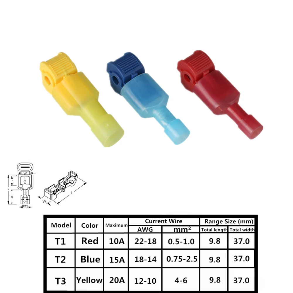 30 шт. (15 комплектов) провода Кабельные Соединители Клеммы обжимной скотч замок