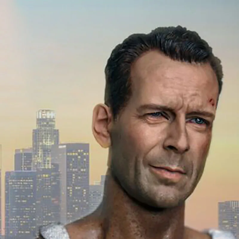1/6 Scale Bruce Willis Head Sculpt Male Man Old Boy Caving War Damage Version Model Short Hair Headplay for 12&quot Action Figure | Игрушки и