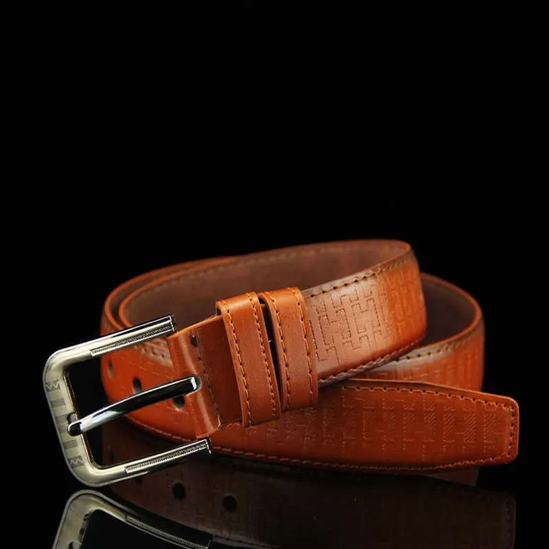 Модные Повседневное высокое качество Для мужчин с поясом Винтаж дизайн пряжкой