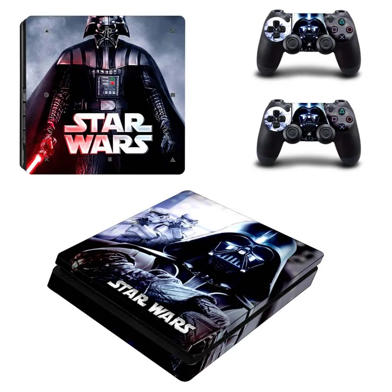 Звездные войны наклейка PS4 Slim Skin для Playstaion 4 консоли наклейки + 2 шт контроллер