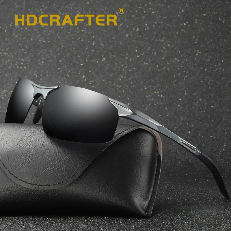 HDCRAFTER Brand Designer Polarized Sunglasses Men Aluminum Magnesium Glasses Driving Sun For Eyewear Accessories | Аксессуары для