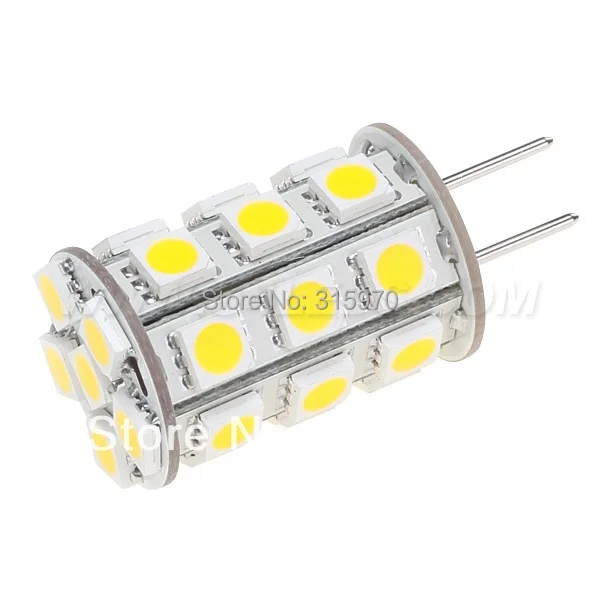 Бесплатная доставка! Led G6.35 27LED 5050 SMD DC12V 4 Вт теплый белый использовать для яхты