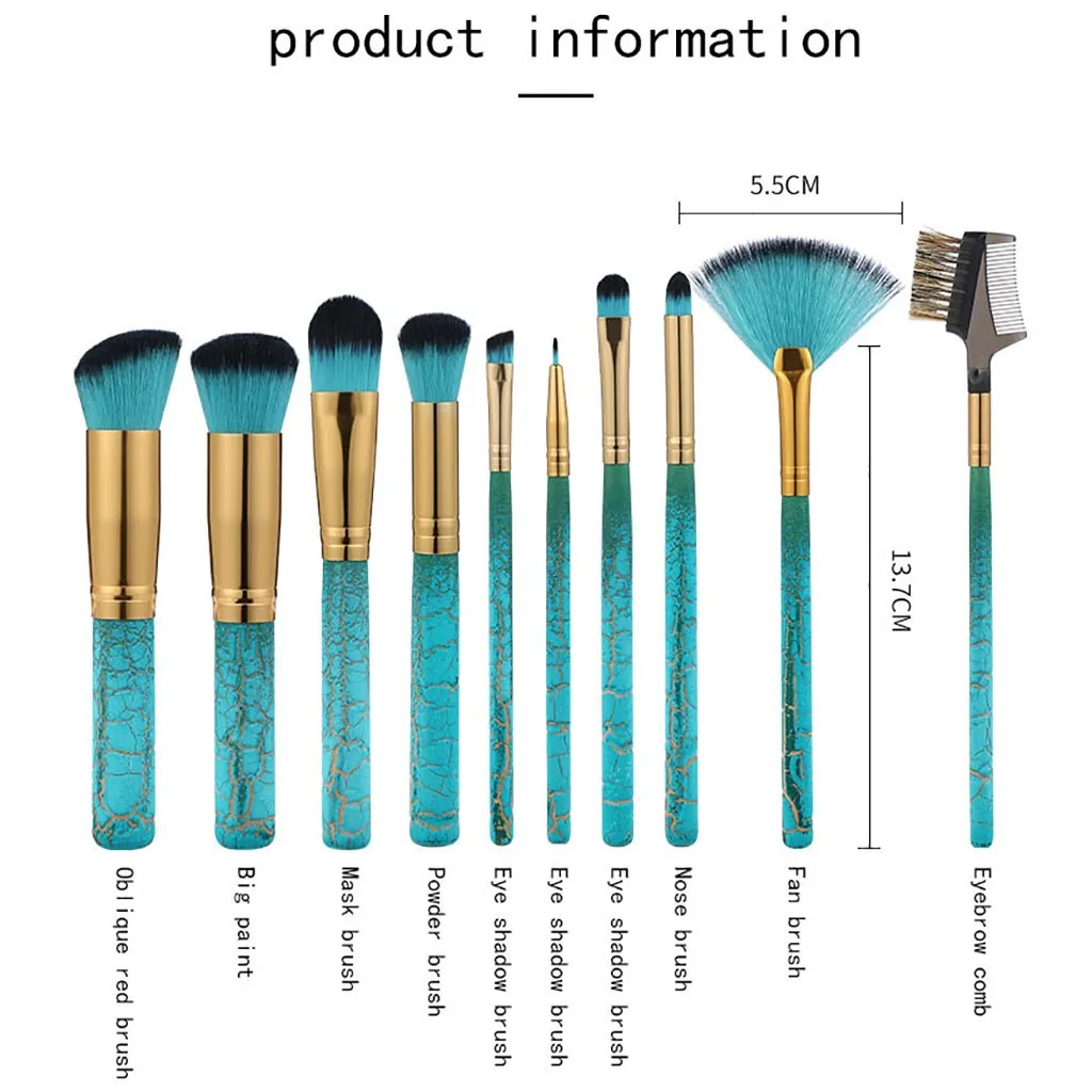10 шт. деревянная ручка краска для трещин инструменты макияжа Кисть щетка