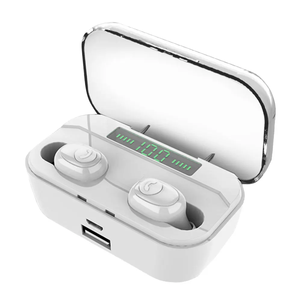 Фиолетовый Беспроводные стерео наушники, Bluetooth наушники, 5,0 дюйма, наушники-вкладыши, HIFI звук, 3500 мАч, зарядное устройство, зарядная коробка для IOS Android - Цвет: Фиолетовый