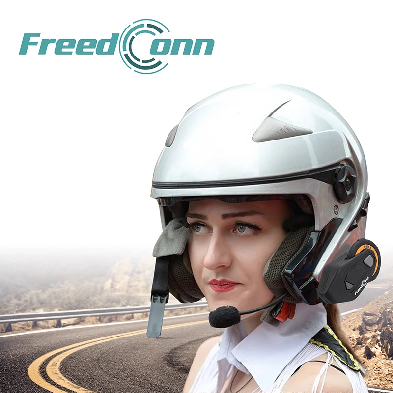 Мотогарнитура FreedConn T max для шлема Bluetooth гарнитура с FM радио переговорное