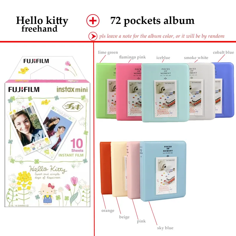 Пленка Fujifilm Instax Mini Hello Kitty 10 листов для 9 8 7s 70 90 25 мгновенная полироидная камера
