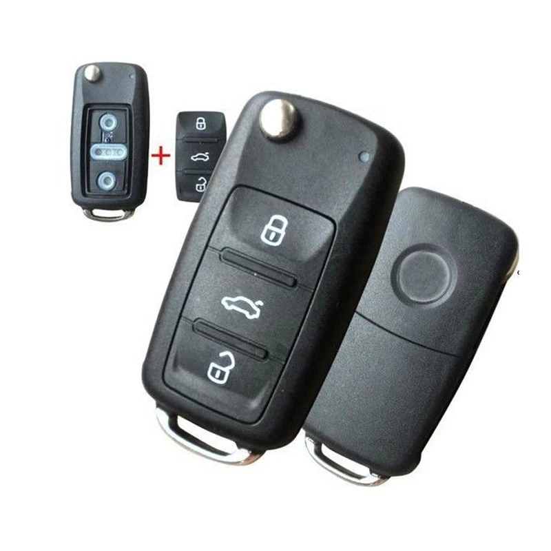 Откидной складной чехол для ключей VW VOLKSWAGEN SEAT SKODA Remote Fob Новый 3 BN шт./лот|shell key|shell