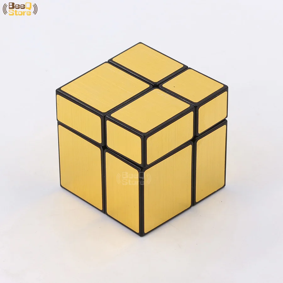 2x2-Golden Shengshou 2x2 3x3 зеркальный куб магический куб Золотой Серебряный Матовый волшебный куб 3x3x3 для детей обучающая игрушка в подарок - Цвет: 2x2-Golden