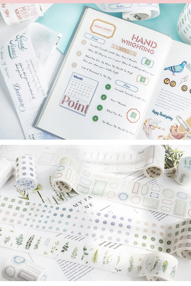 Милый Bullet Journal набор декоративного скотча Васи Kawaii Маскировочные ленты Дети DIY декоративный дневник в стиле Скрапбукинг фото Ablums этикетка стикер JD075