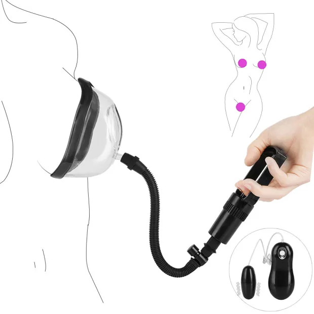 Breast Suction Cup Vibrator 20 Speed Enlargement Pump Sucker Pussy Massager Sex Toys for Adults Women Female Masturbator | Красота и