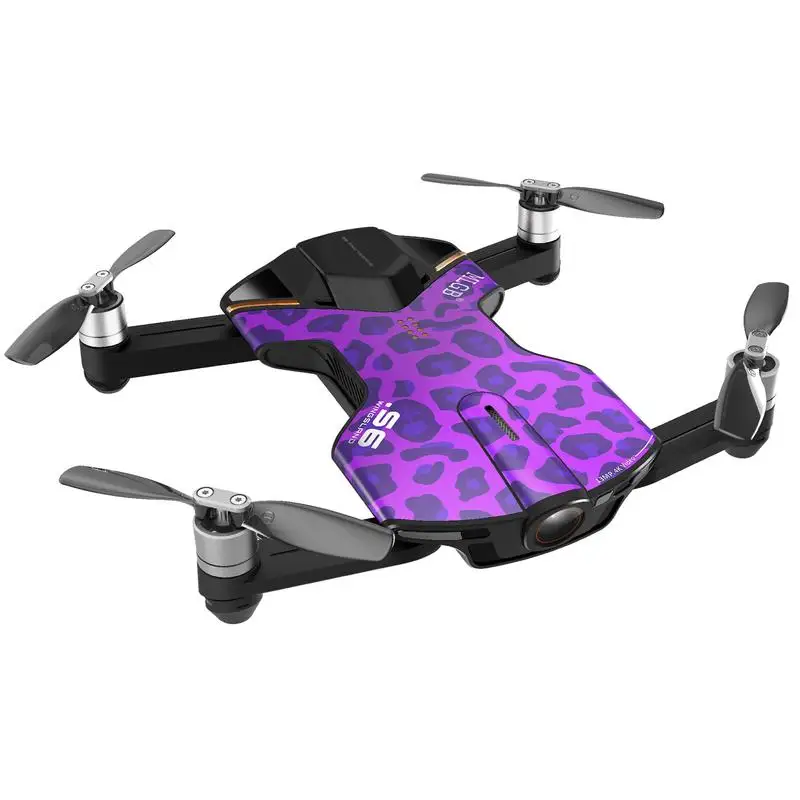 Фиолетовый Wingsland S6 мини-Дрон 4k камера Дрон Квадрокоптер с камерой WiFi Карманный Дрон для селфи FPV с камерой 4K UHD VS DJI Spark - Цвет: Фиолетовый