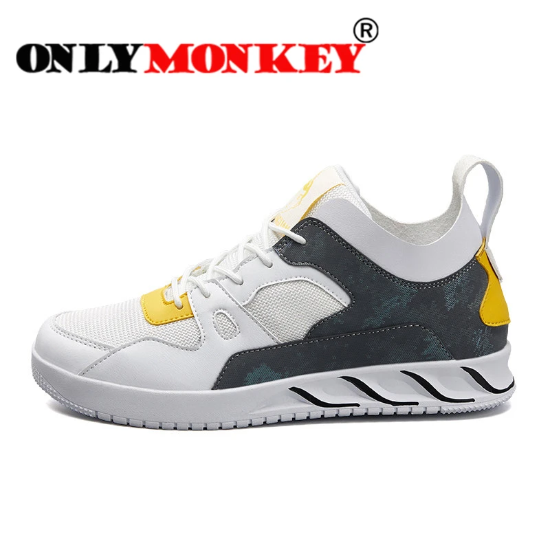 Кроссовки для мужчин бег трендовые Стиль Смешанные Цвет обувь с дышащей сеткой