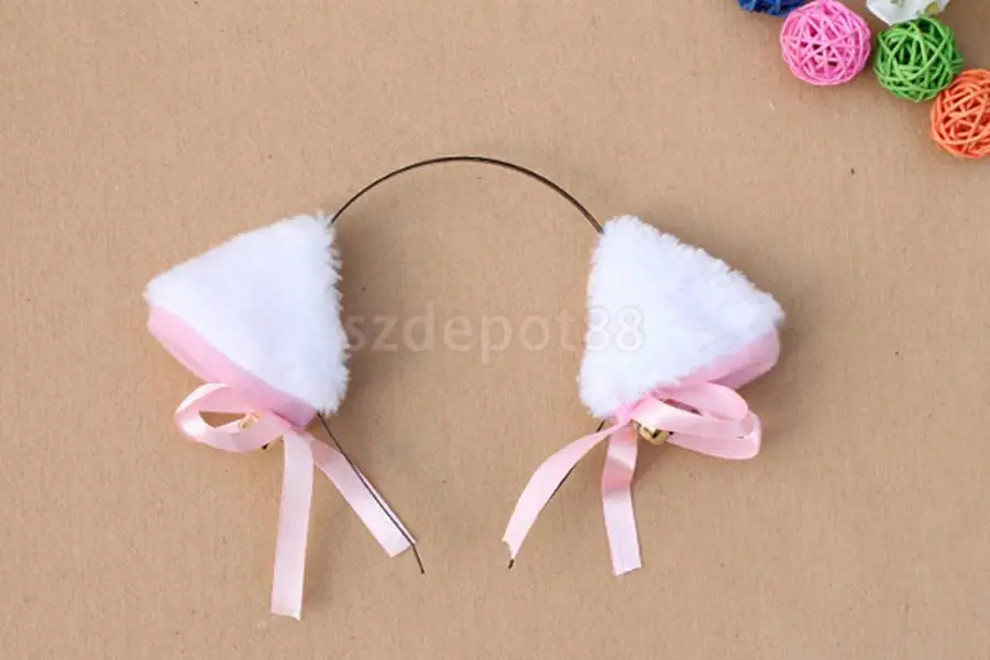 Повязка на голову с кошачьими ушками и колокольчиком новинка 2015|cat ear headband|ears