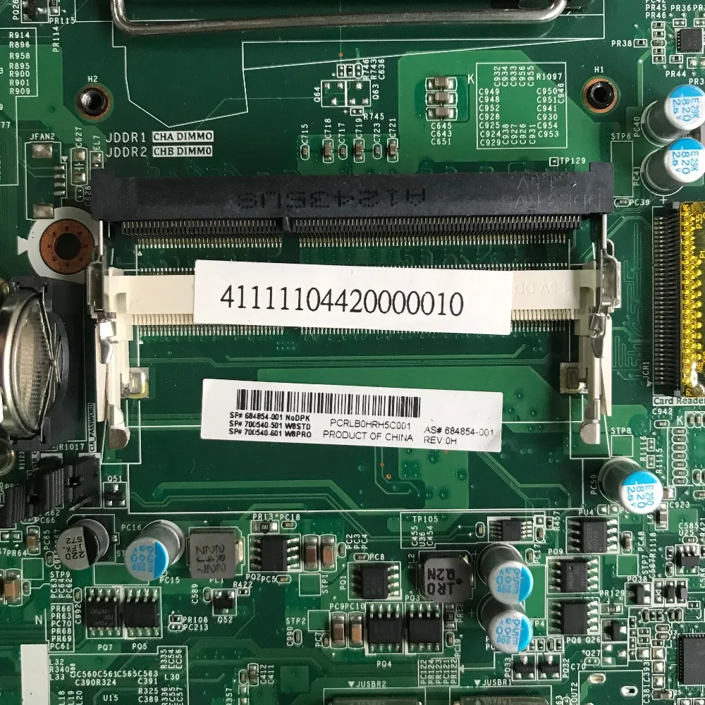 SZWXZY отлично подходит для HP ENVY 20 D материнская плата AIO H61 DDR3 684854 001 LGA1155 700540 002 100%