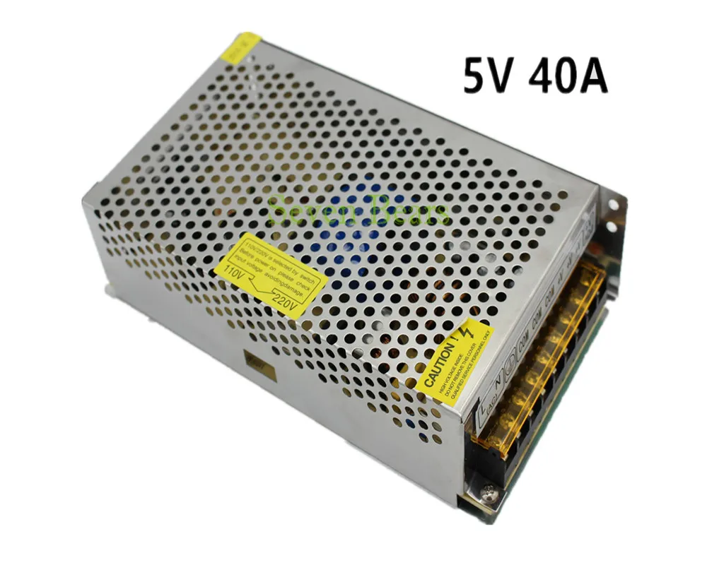 5V 40A DC5V 2A 3A 10A 20A 30A 40A 60A переключатель Питание адаптер трансформатор AC110V-240V для DC5V адаптер для Светодиодный полоски светильник WS2812 - Испускаемый цвет: 5V 40A