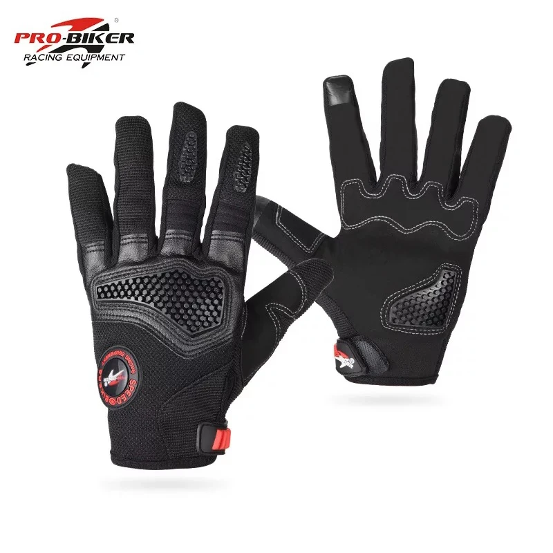 Pro Biker мужские Натуральные Кожаные Мотоциклетные Перчатки Мото Защитные