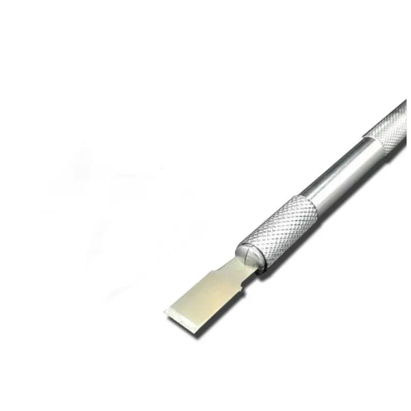 Knife handle PHONEFIX резиновая Лопата клеевой Нож плоский металлический набор лезвий Набор ножей УФ Клеевой нож, съемник для ремонта экрана мобильного телефона набор инструментов - Цвет: Knife handle