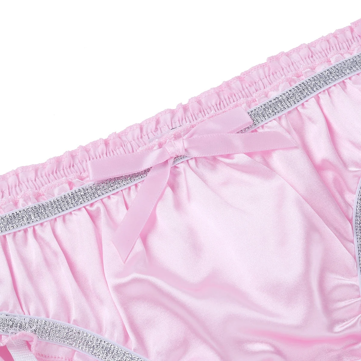 Модные мужские трусы тянущиеся атласные нижнее бельё с подвязками гей стринги