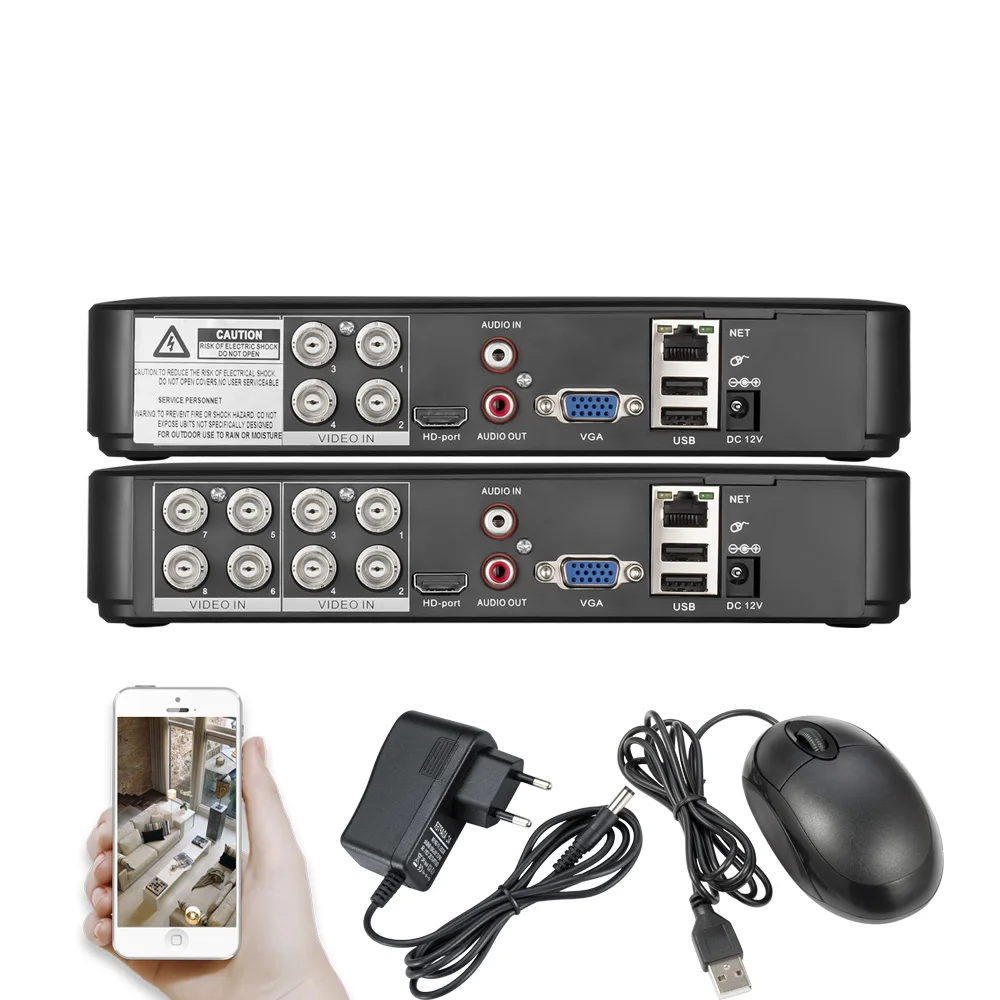 4/8 канальный AHD DVR видеонаблюдения безопасности CCTV рекордер DVR 4CH 720 P/8CH 1080N Гибридный DVR для аналогового AHD IP NTSC PAL