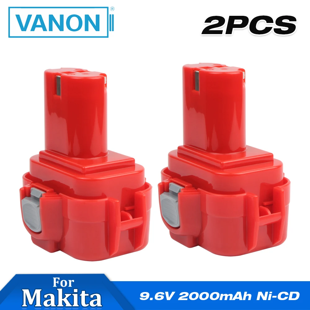VANON 2 шт. 9 6 в 2000 мАч NI CD Электроинструмент аккумуляторная батарея дрель для Makita 9120