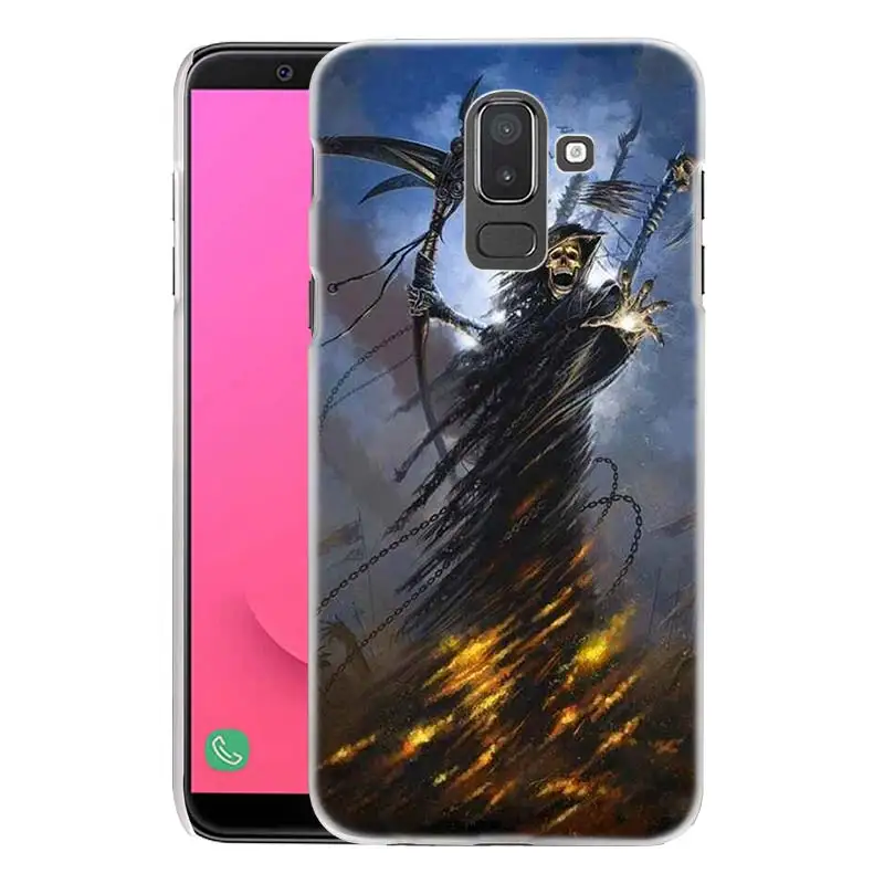 03 Жесткий чехол из поликарбоната для samsung Galaxy A6, A8 Plus, A7, J4, J6, J8 Plus,, Fundas, капа, чехол для телефона, чехол с черепом и черепом - Цвет: 03
