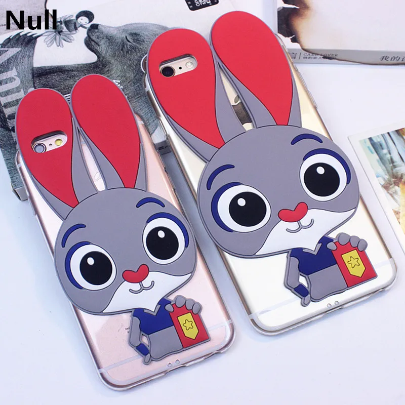 Cartoon Fashion Women Rabbit Ears TPU Mobile Phone Protective Coque For iphone 5s 6s plus 7 Case Soft Cover |