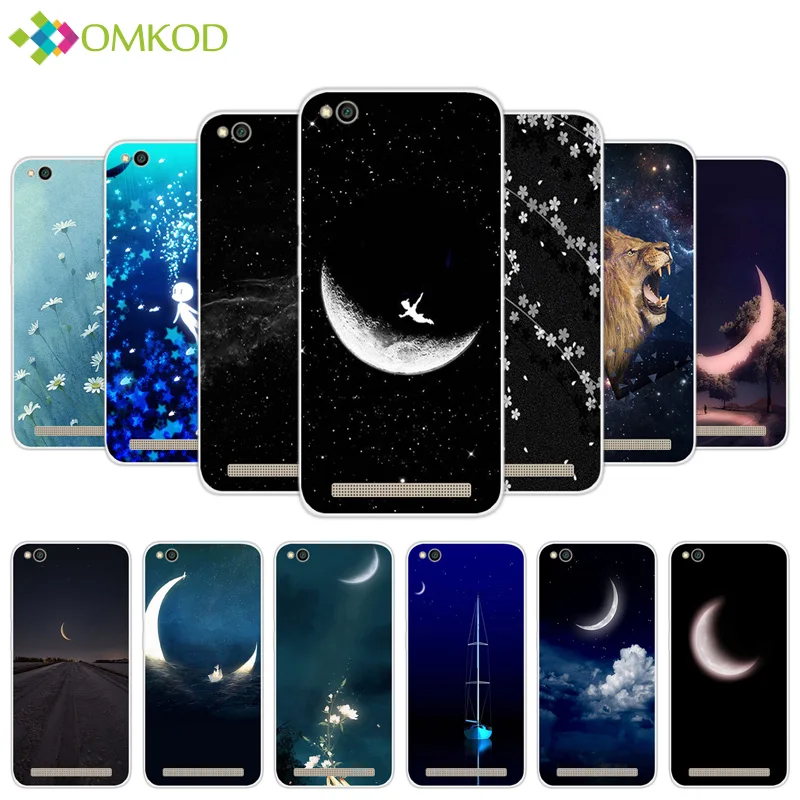 Мягкий ТПУ для Xiaomi Redmi 5A прозрачный силиконовый чехол телефона Meniscus ультратонкий
