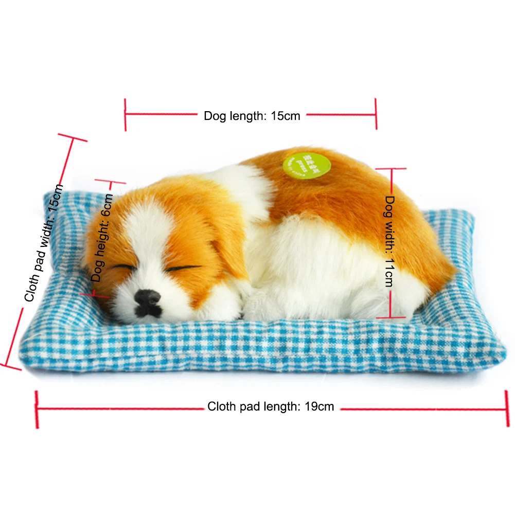 

Plush Dogs Toys Decoration Simulation Sleeping Dog Toy Automotive Dashboard Decor Ornaments Cute Auto Accessories
