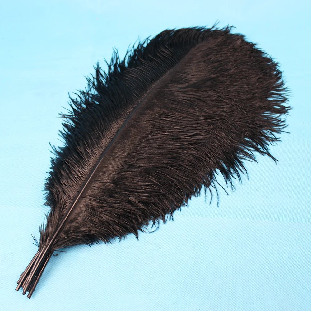 

50 шт./лот 35-40 см "14-16" дюймов черные страусиные перья для свадебного выступления художественное украшение Блейк перо, оперение страуса