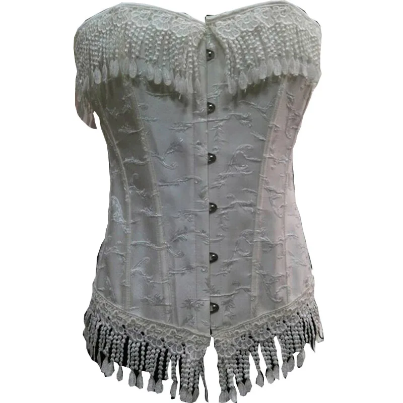 Акция Весна 2018 корсет облегающий тело Женский атласный вышитый на молнии спереди