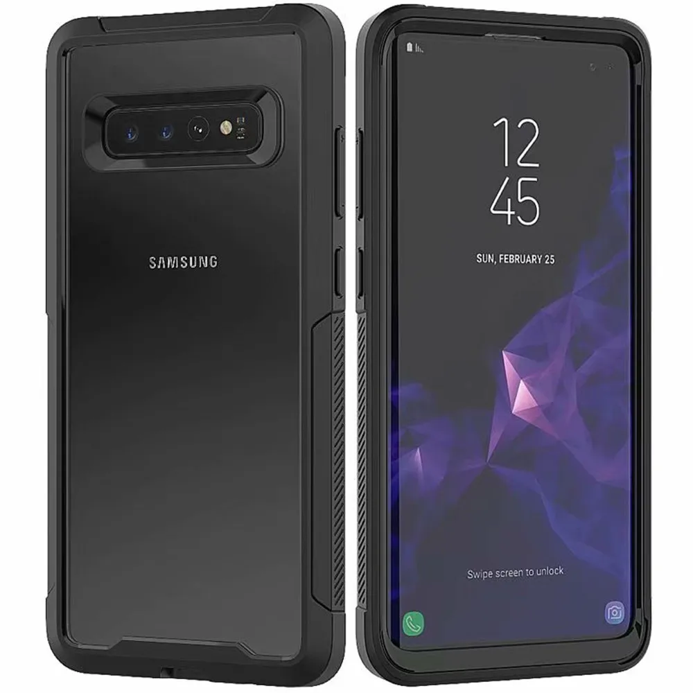 Для Samsung Galaxy S20 S10 Plus ударопрочный гибридный защитный чехол для задней панели