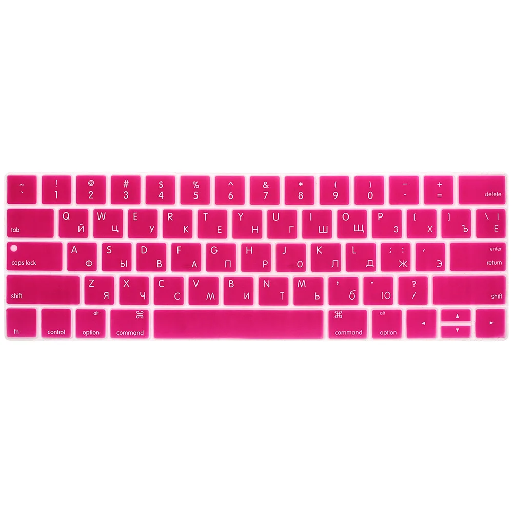 Русская клавиатура чехол для Mac Book 13 15 дюймов с сенсорной панелью A1706 A1707 A1989 1990 Клавиатура для ноутбука Чехлы цветная пленка для клавиатуры