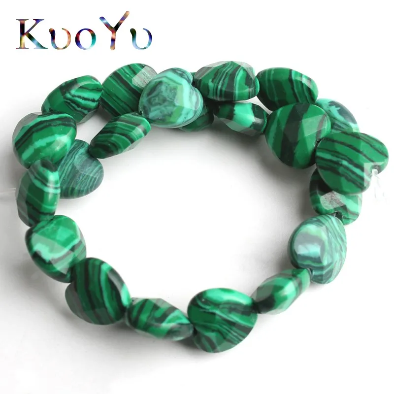 Malachite Натуральный кварц малахит, опал, каменные бусины в форме сердца, свободные бусины для самостоятельного изготовления ювелирных изделий, браслет, ожерелье 7,5 дюйма 10 мм - Цвет: Malachite