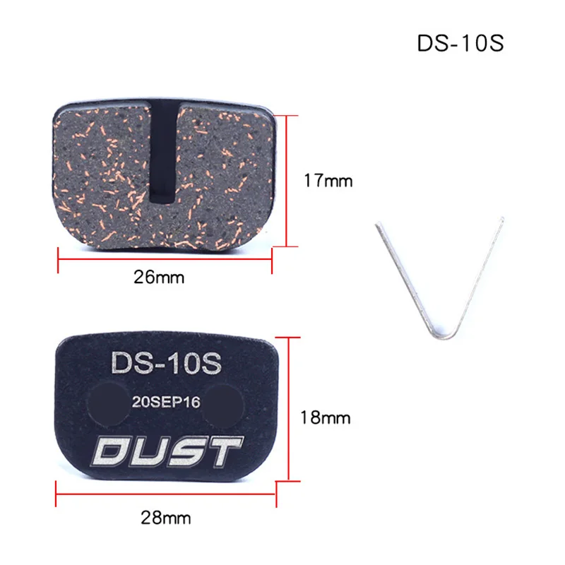 DS 10S Новинка, 1 комплект, велосипедные дисковые Тормозные колодки для MTB велосипеда, полуметаллические колодки для SHIMANO AVID HAYES TEKTRO ALS88 - Цвет: DS 10S